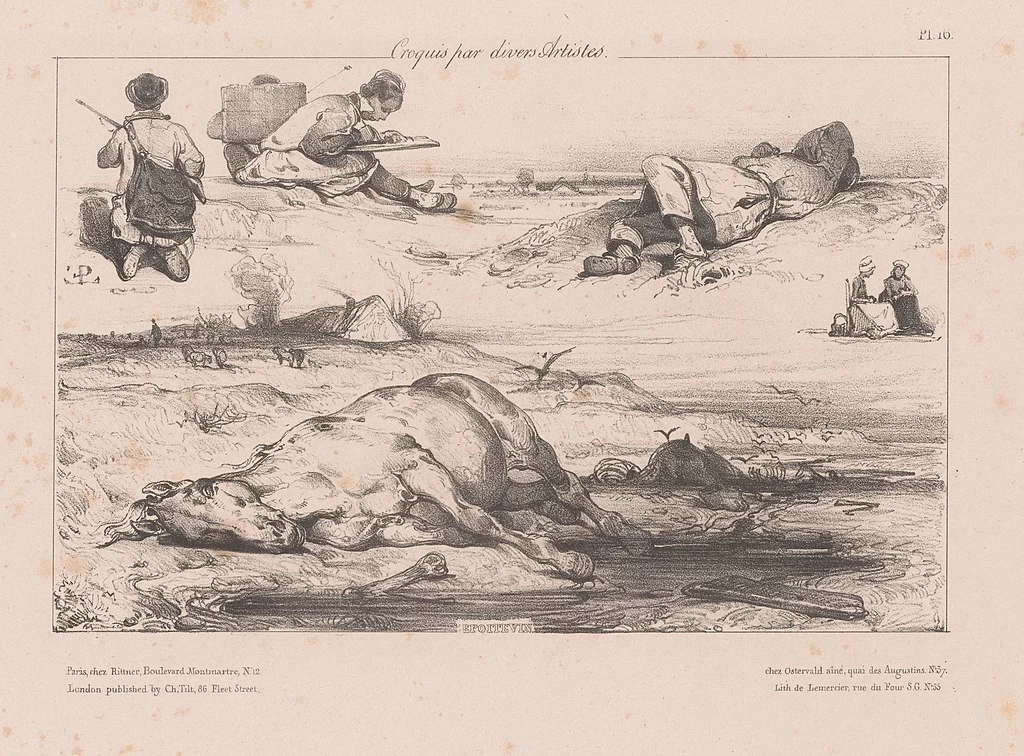 Studi di soldati e un cavallo morto, 1830 - Rijksmuseum, Amsterdam
